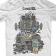 Gorillaz : Boomboxes - White Slim Fit