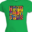 Happy Mondays : Square Logo - Girls (Green)