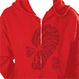 Handsome Furs : Organic Zip Up Red