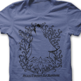 James McMorrow : Wolf Design-Denim Blue, Black Print