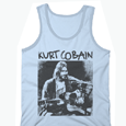 Kurt Cobain : Light Blue Acoustic Mens Tank Top (USA Import)
