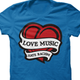 Love Music Hate Racism Ireland : Heart (Royal Blue)