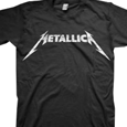 Metallica : White Distressed Logo - Black