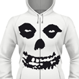 Misfits : All Over Skull - White - Zipped (Girls)