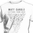 Matt Cardle : Lyrics Tee (White)