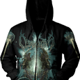 Obscura : Tentacles Zipped Hood