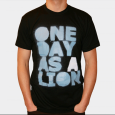 One Day As A Lion : Stacked Logo Reverse