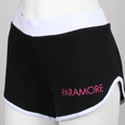 Paramore : Black And White Booty Shorts (Girls)