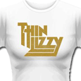 Thin Lizzy : Gold Sparkle Logo (girls)