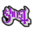 Ghost : Shaped Purple Logo Patch