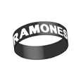 Ramones : Black Logo Rubber Wristband