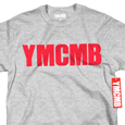 YMCMB : Red Print on Heather