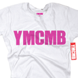 YMCMB : Pink Print on White (Womens)