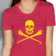 Pride Street : Skull & Hurley (Womens Red With Yellow)
