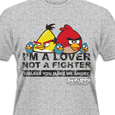 Angry Birds : Lover Not A Fighter (Grey)