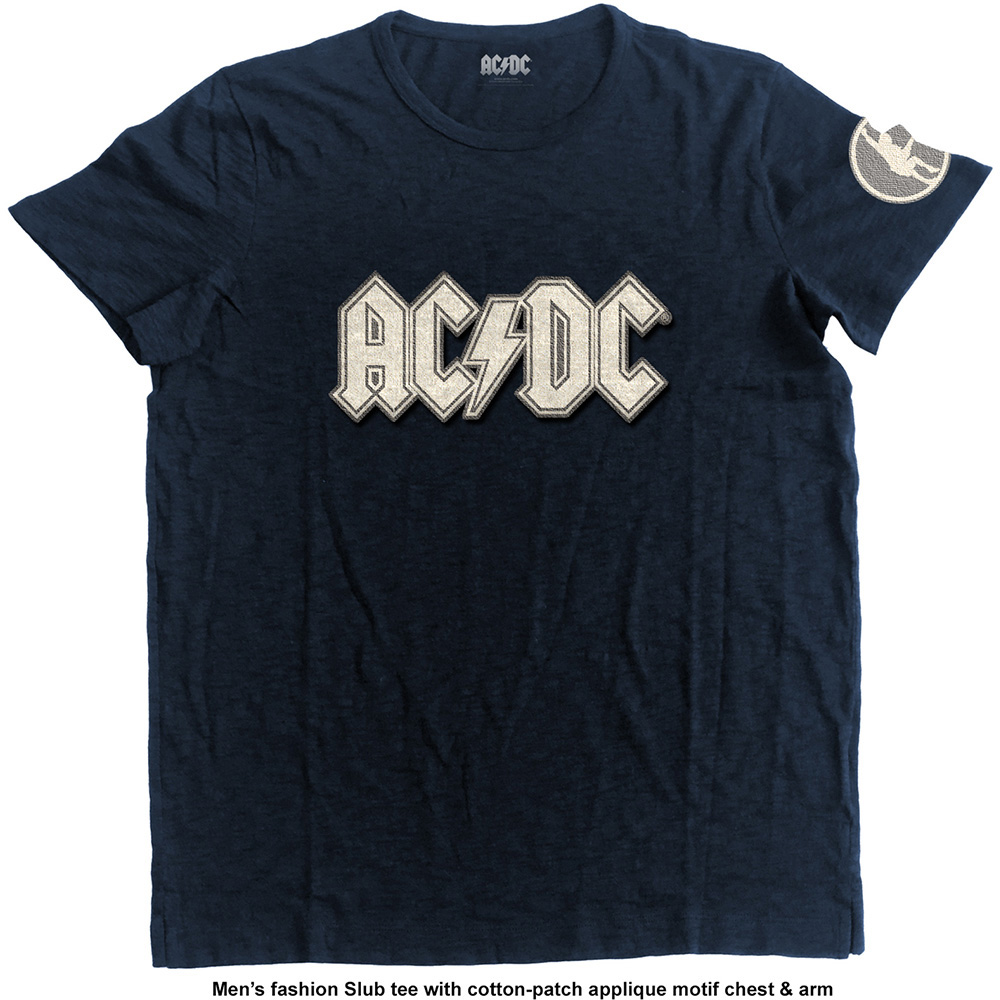 AC/DC - Logo And Angus with Applique Motifs (Navy)
