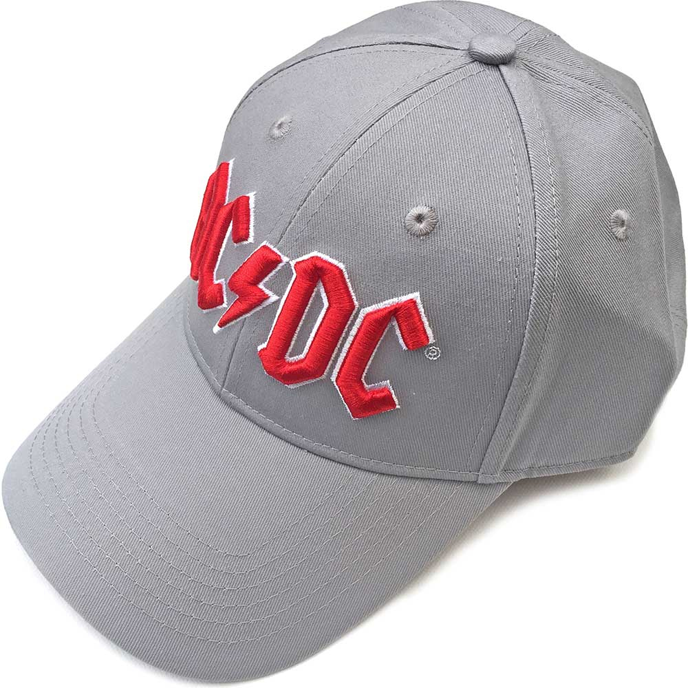 AC/DC - Red Logo (Grey Baseball Cap)