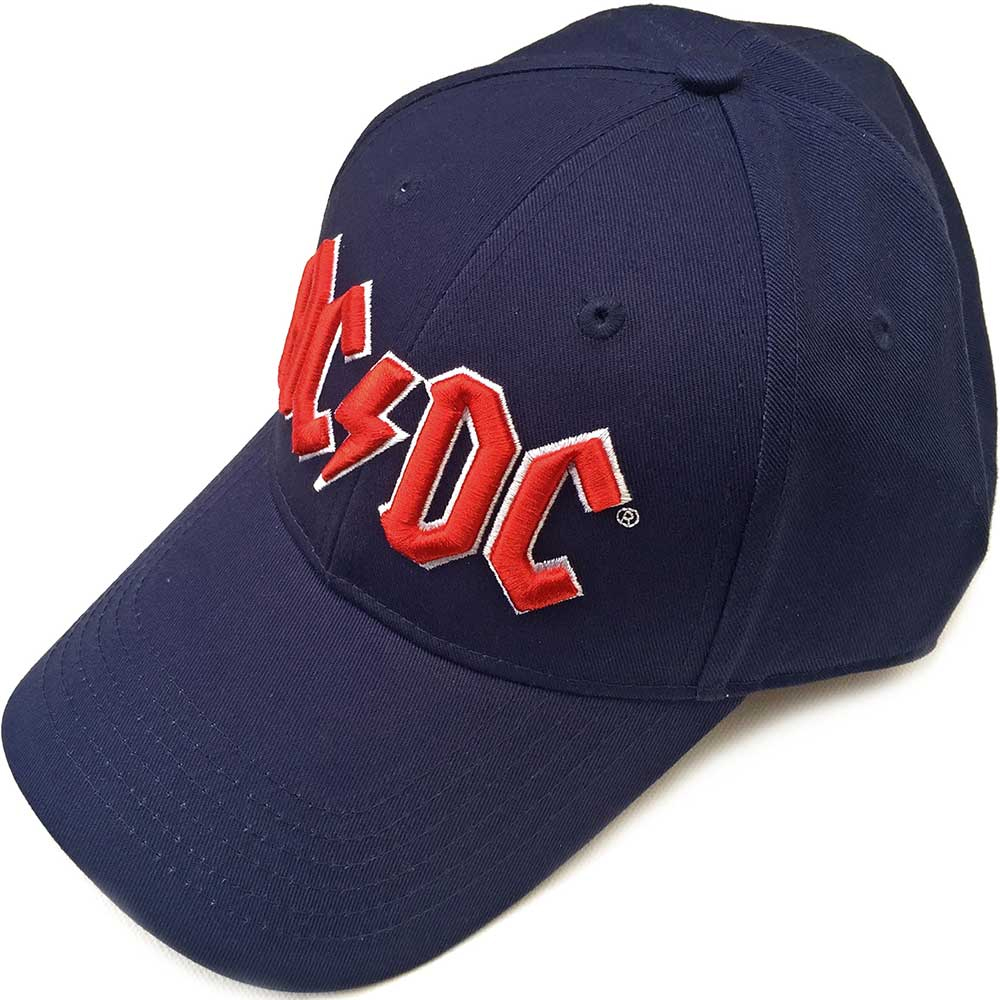 AC/DC - Red Logo (Navy Blue Baseball Cap)