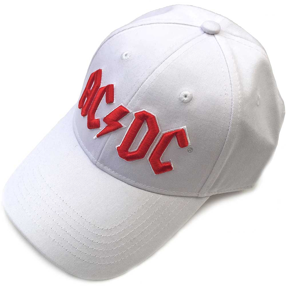 AC/DC - Red Logo (White Baseball Cap)