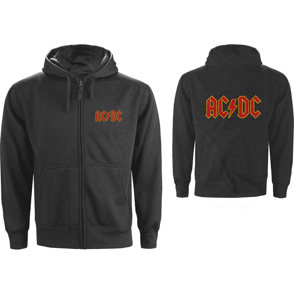 AC/DC -  Logo (Back Print) (Zip Hoodie)