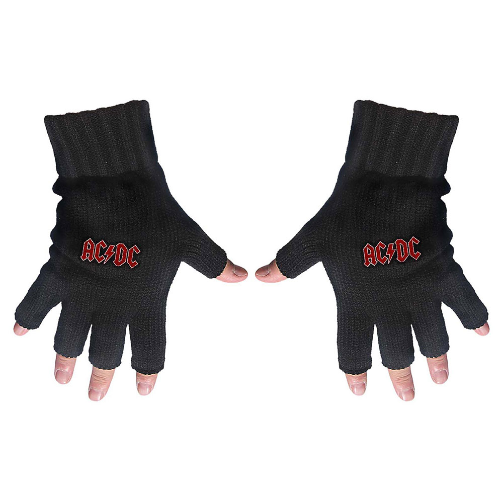 AC/DC - Classic Red Logo Fingerless Gloves