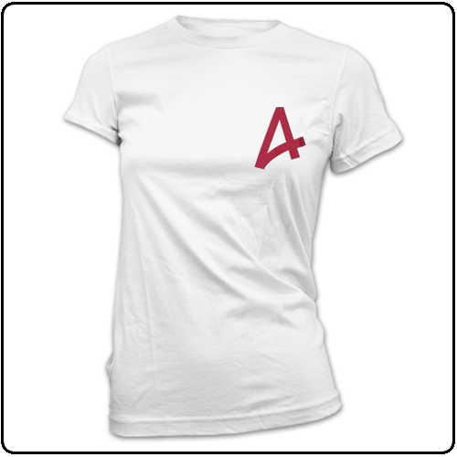 A is For - A Logo Small (White) Fitted Ladies