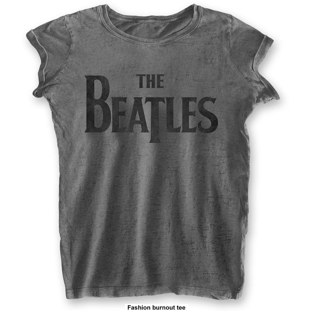 Beatles - Drop T Logo (Burn Out) Grey