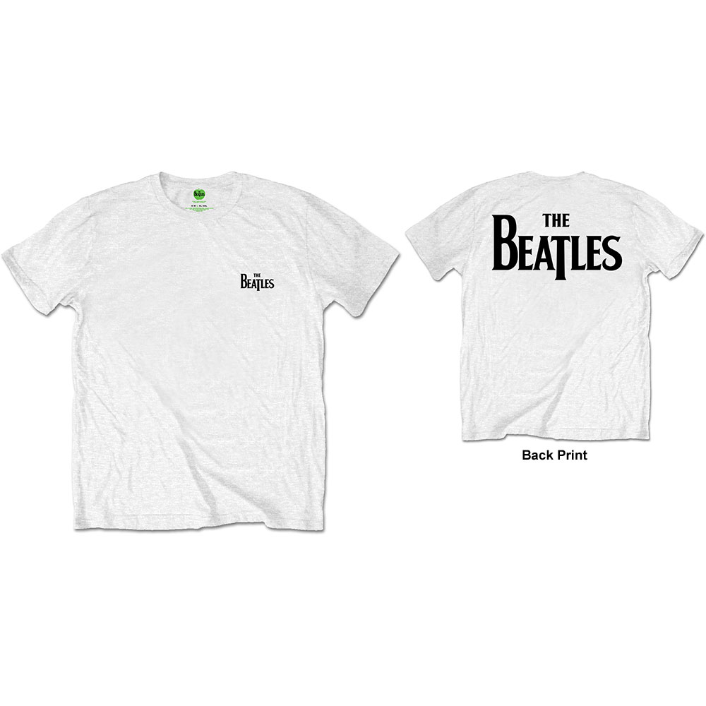 Beatles - Drop T Logo (Back Print) White