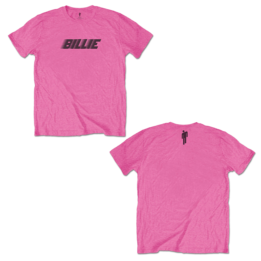 Billie Eilish - Racer Logo & Blohsh (Back Print) (Pink)