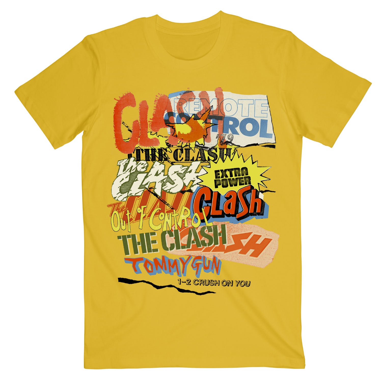Black Market Clash - Singles Collage Gold T-shirt