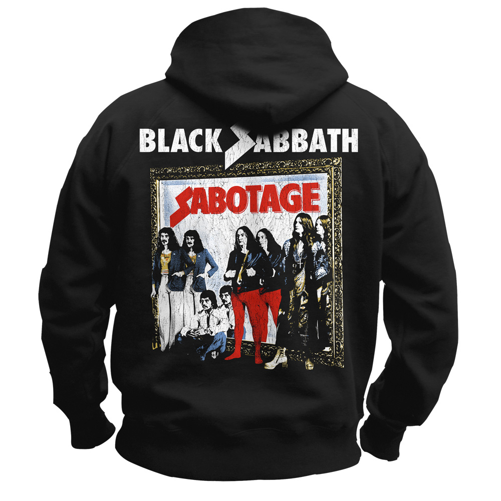 black sabbath zip hoodie