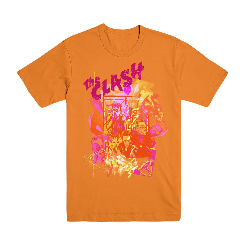 The Clash - Animation Orange T-Shirt