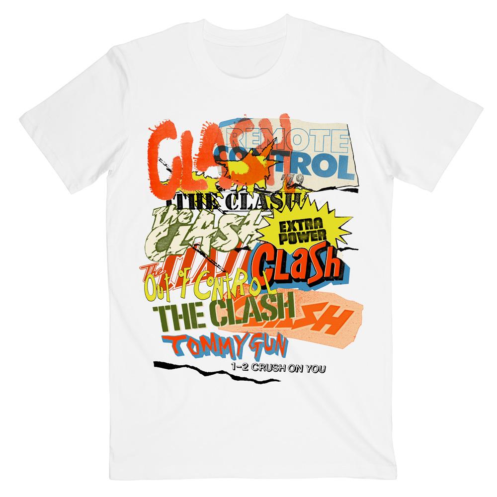 The Clash - Singles Collage White T-Shirt
