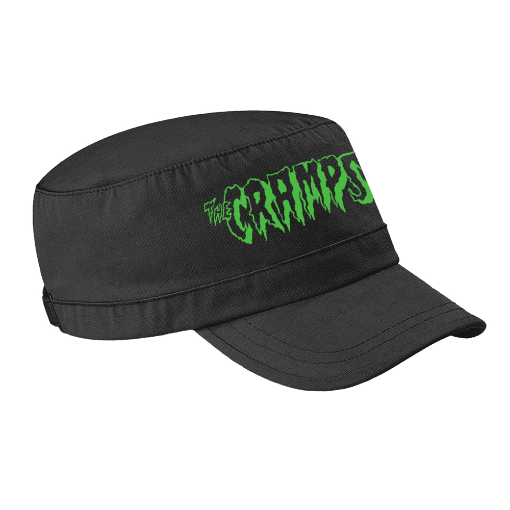 The Cramps - Green Logo (Black Army Cap)