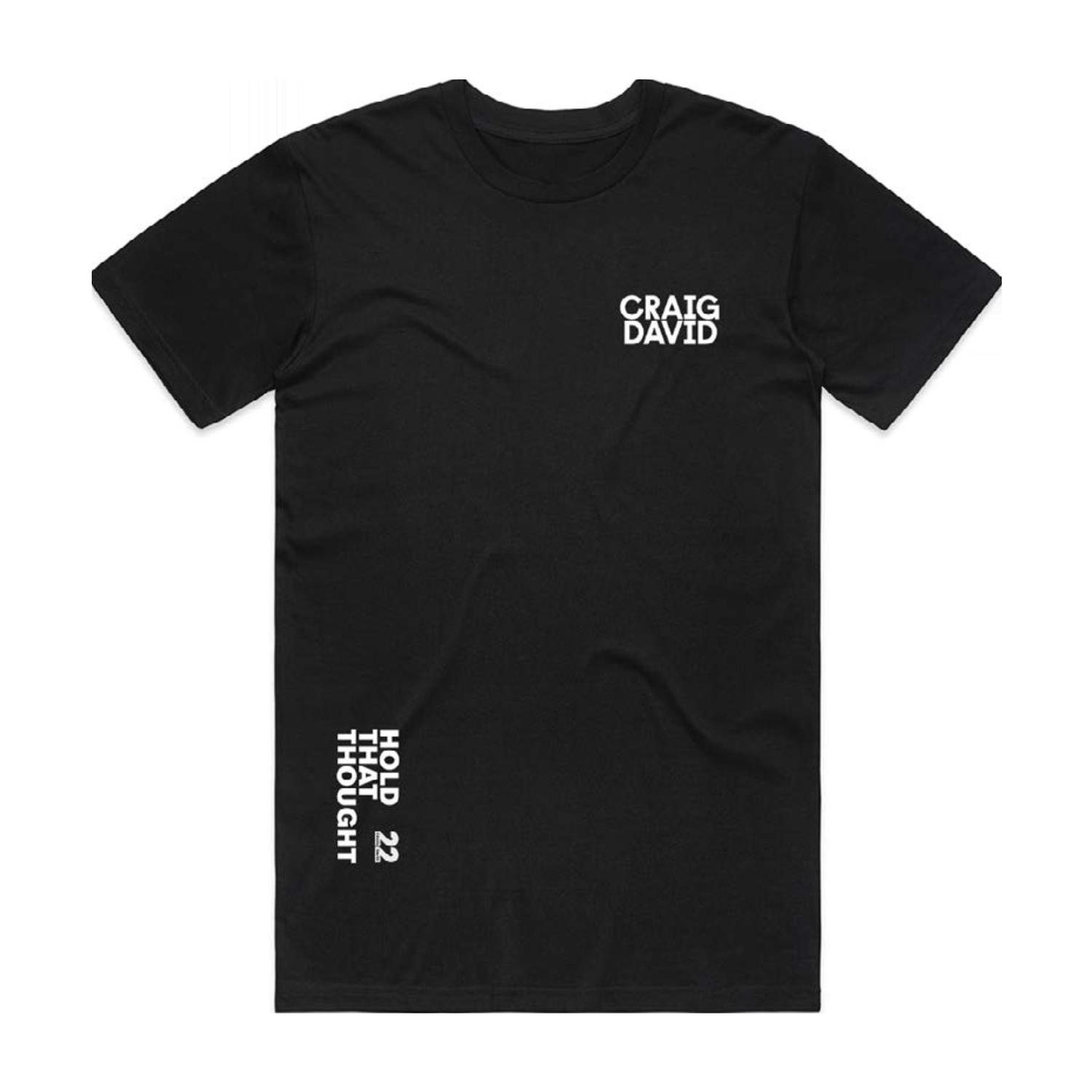 Craig David - Hold That Thought Tour 2022 Black T-Shirt