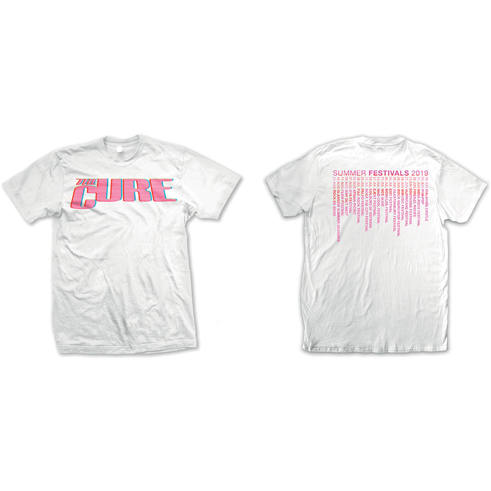 The Cure - Neon Logo (Ex-Tour/Back Print) White