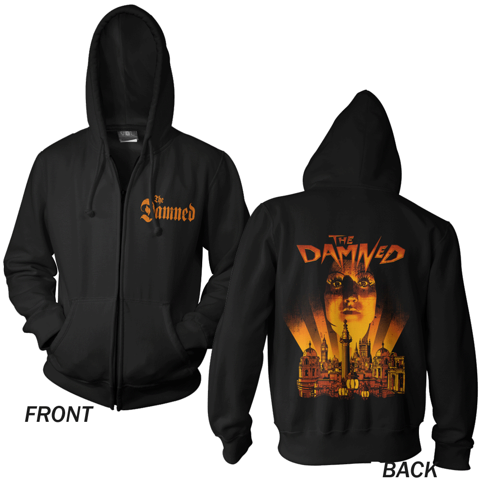 The Damned - Face Over London (Zipped Hoodie)