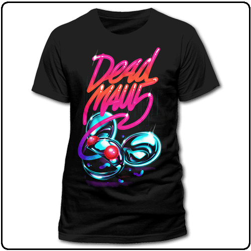 T-shirt Deadmau5 Col Coupé Noir - Logo électronique - Taille XL - Occasion