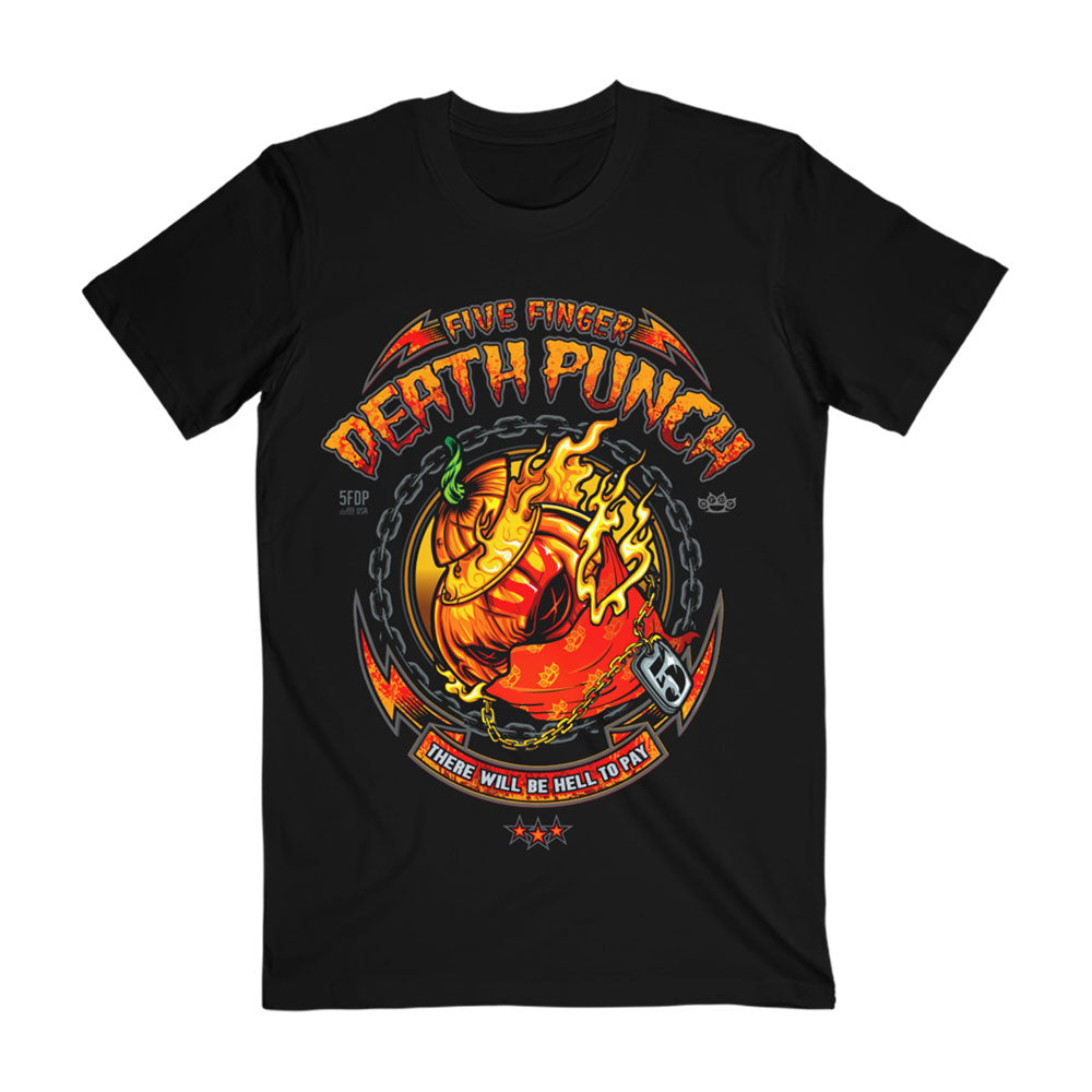 Five Finger Death Punch - Burning Masked Pumpkin Halloween Tee