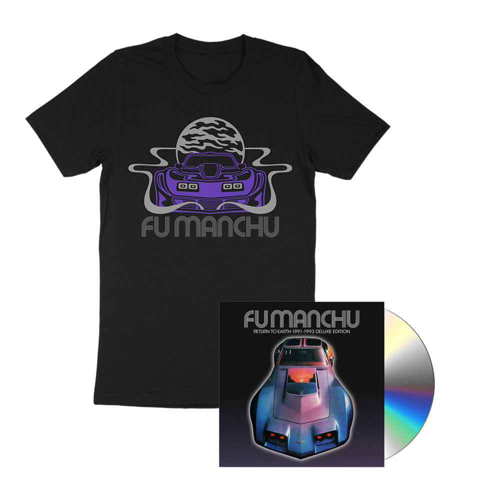 Fu Manchu - Vette Black T-Shirt + Return To Earth Deluxe CDBundle