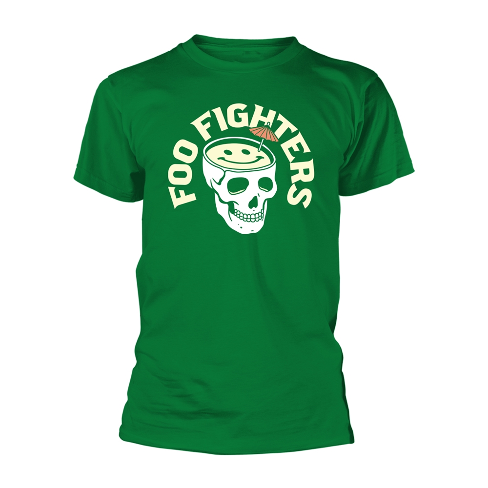 Foo Fighters - SKULL COCKTAIL Green T-Shirt