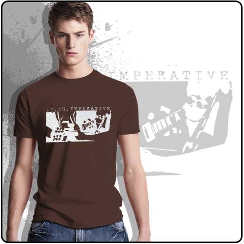 Glasstone Records - It Is Imperative T Shirt (Brown)