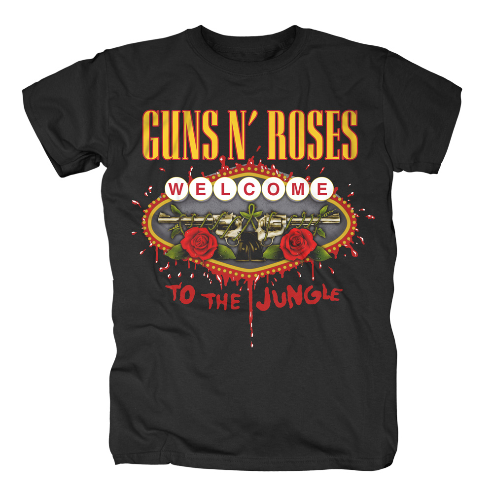 Guns N Roses - Welcome To The Jungle Las Vegas Sign (Black)