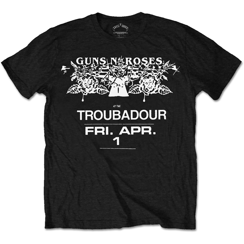 Guns N Roses - Troubadour Flyer (Black)