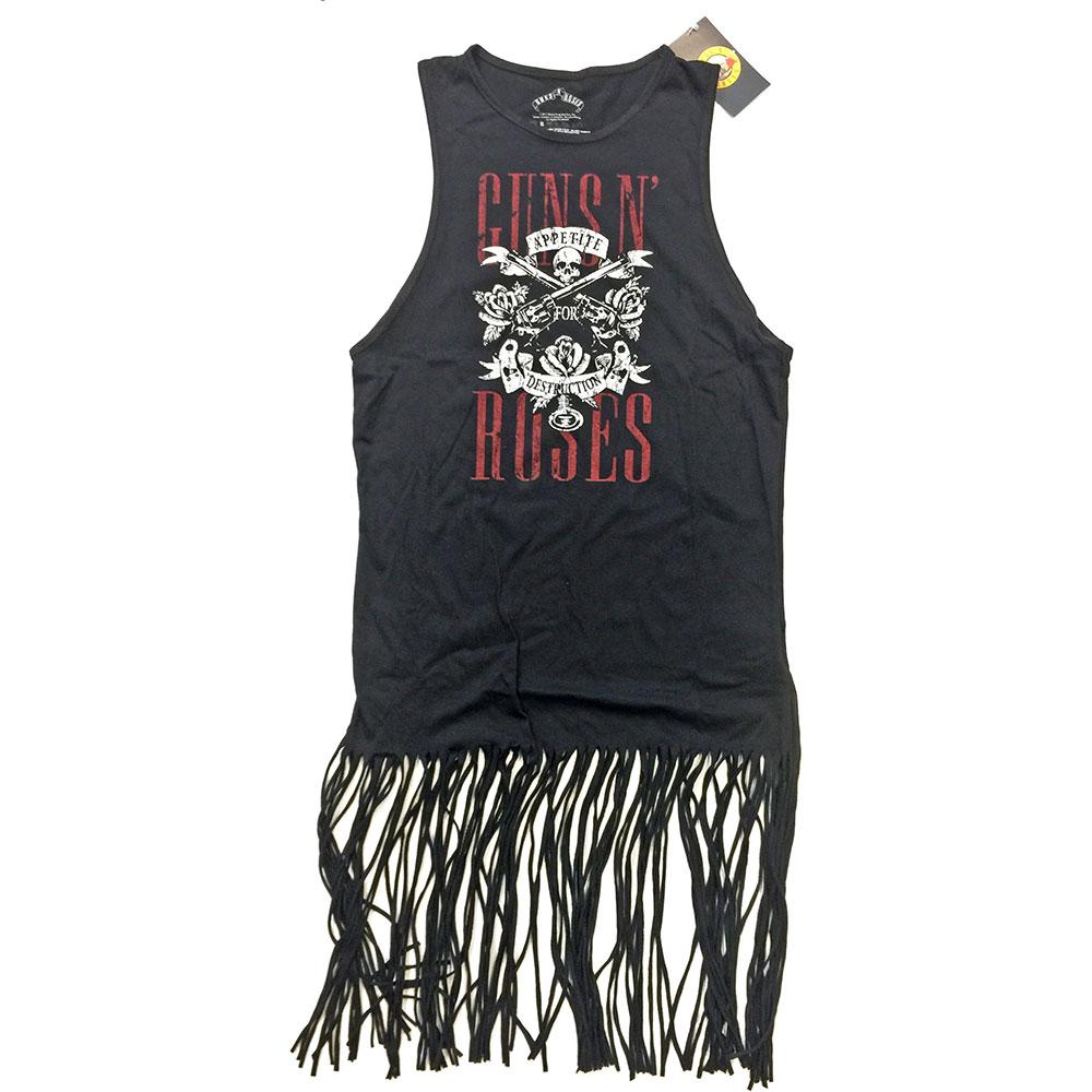 Guns N Roses - AFD Vintage Ladies Tassel Dress (Black)