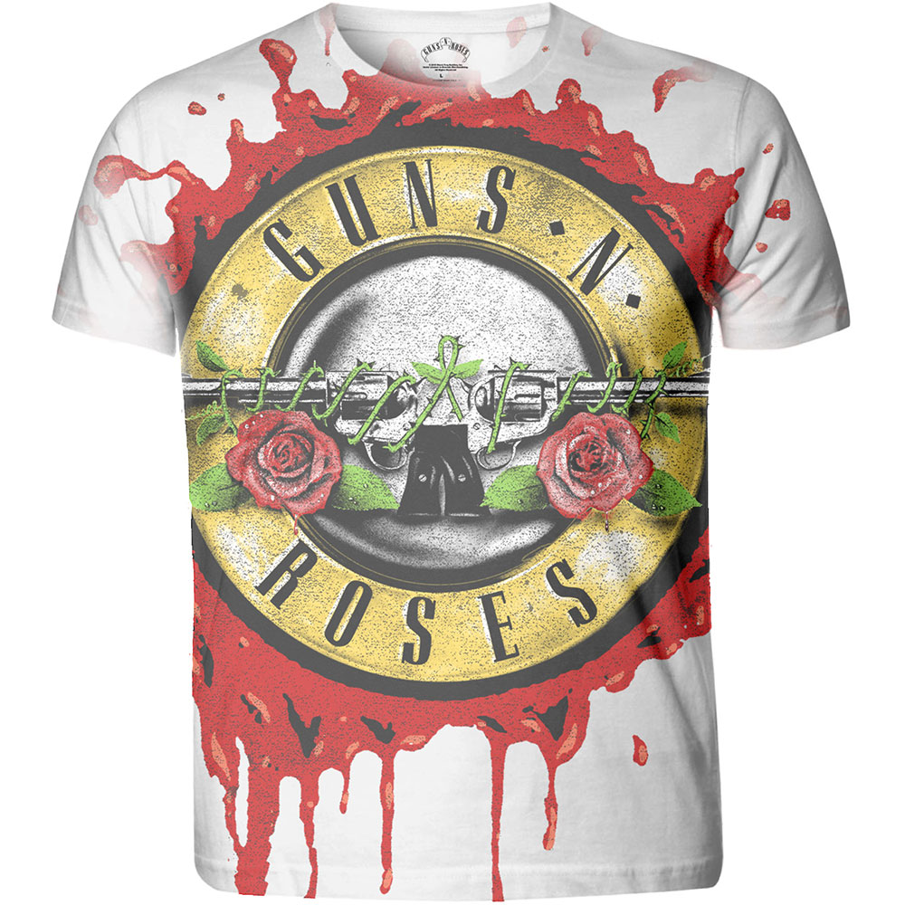 Guns N Roses - Blood Drip Sublimation (White)