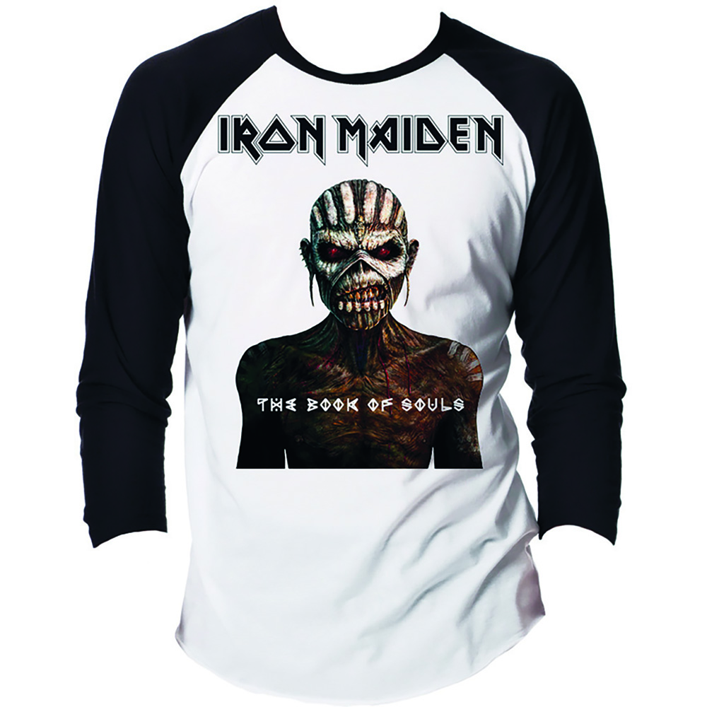 Iron Maiden - The Book Of Souls (Raglan) (Black and White)