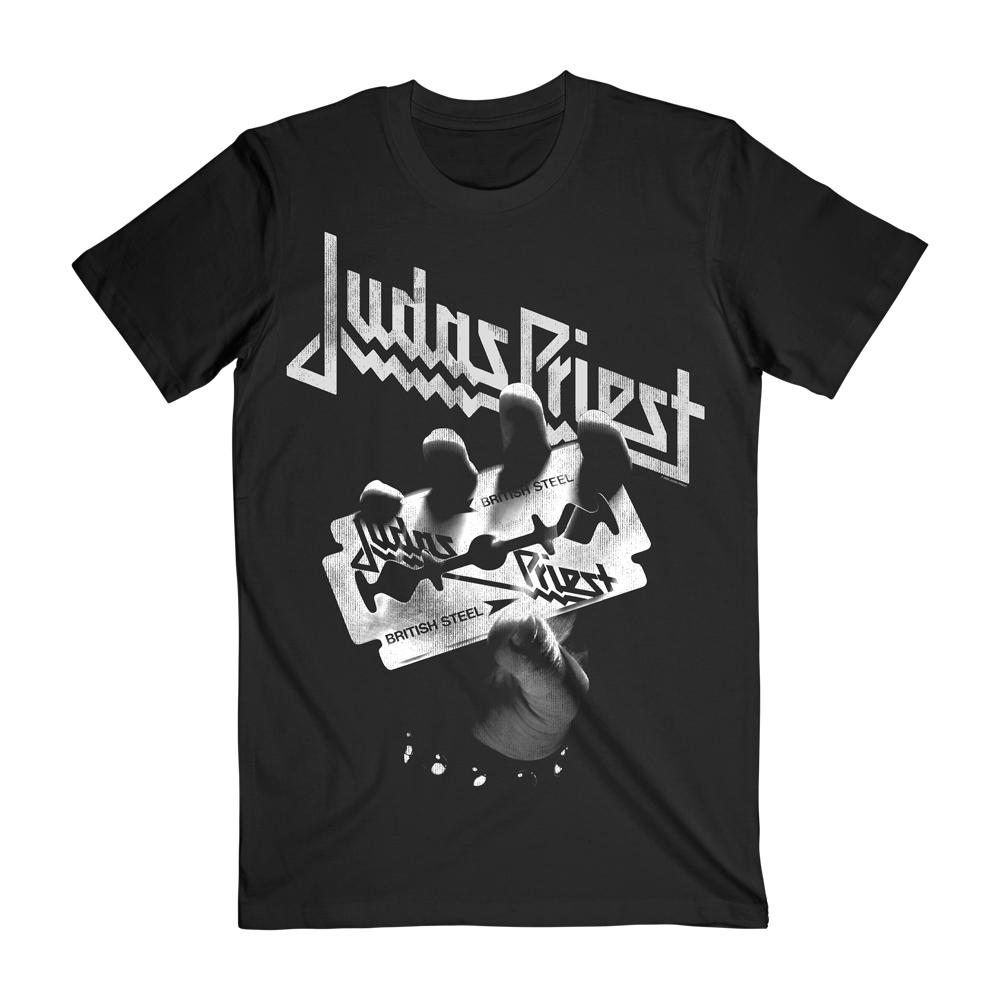 Judas Priest - British Steel White Logo Tee