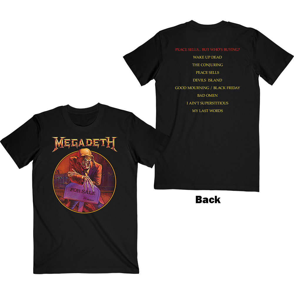 Megadeth - Peace Sells… Track list (Back Print)