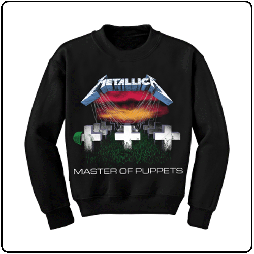 metallica crew neck sweatshirt